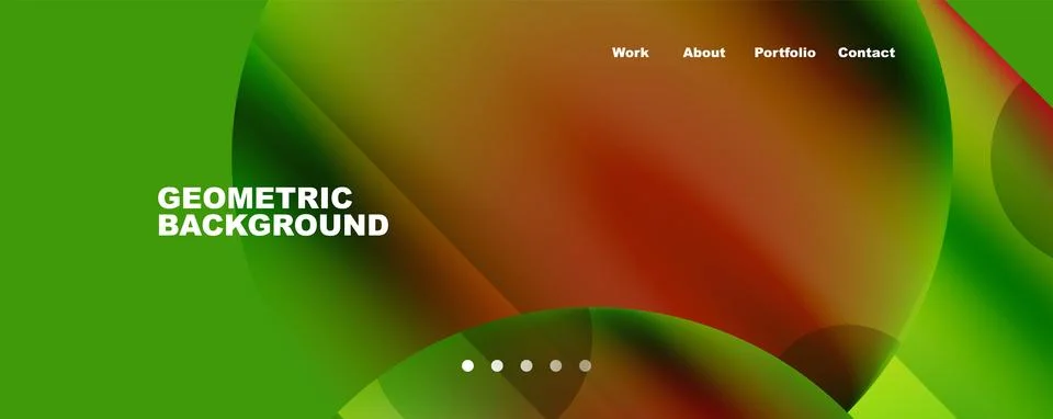 Circle, round elements and lines geometric abstract background. Vector Stock Illustration