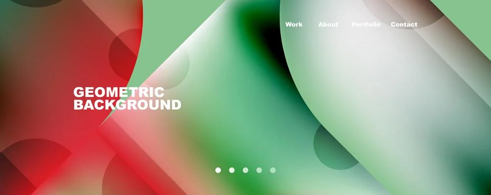 Circle, round elements and lines geometric abstract background. Vector Stock Illustration