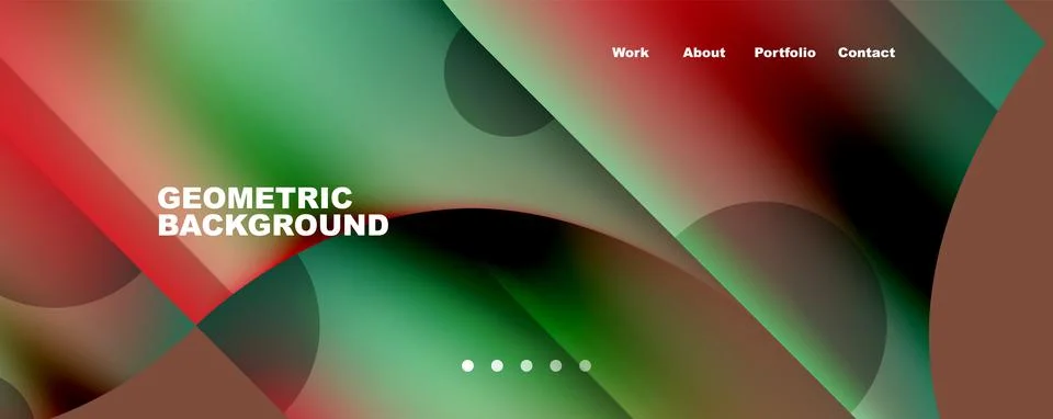 Circle, round elements and lines geometric abstract background. Vector Stock Illustration