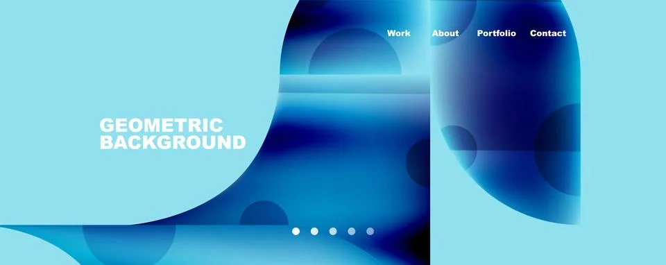 Circle, round elements and lines geometric abstract background. Vector Stock Illustration