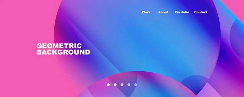 Circle, round elements and lines geometric abstract background. Vector 库存插图