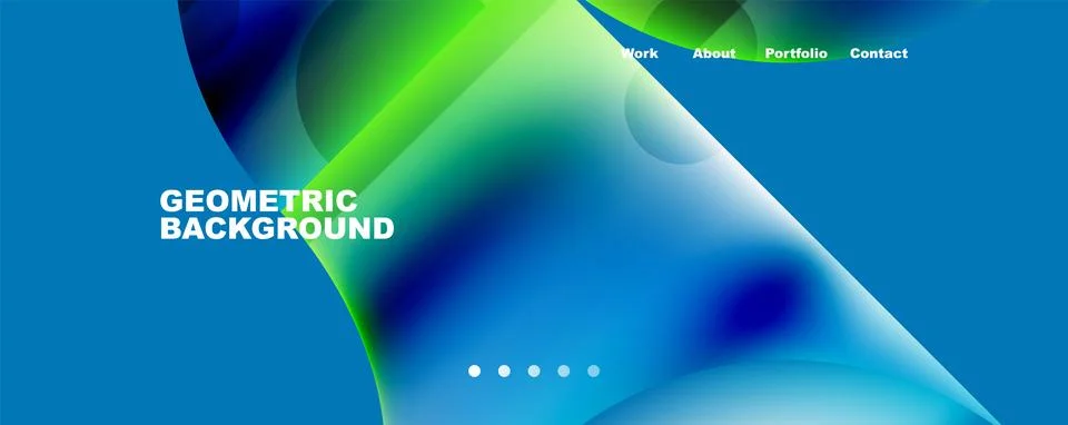 Circle, round elements and lines geometric abstract background. Vector Stock Illustration