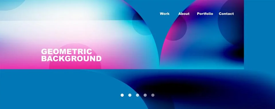 Circle, round elements and lines geometric abstract background. Vector Stock Illustration