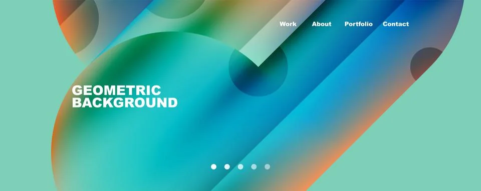 Circle, round elements and lines geometric abstract background. Vector Stockillustratie