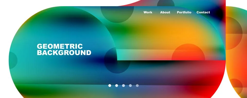 Circle, round elements and lines geometric abstract background. Vector 스톡 일러스트