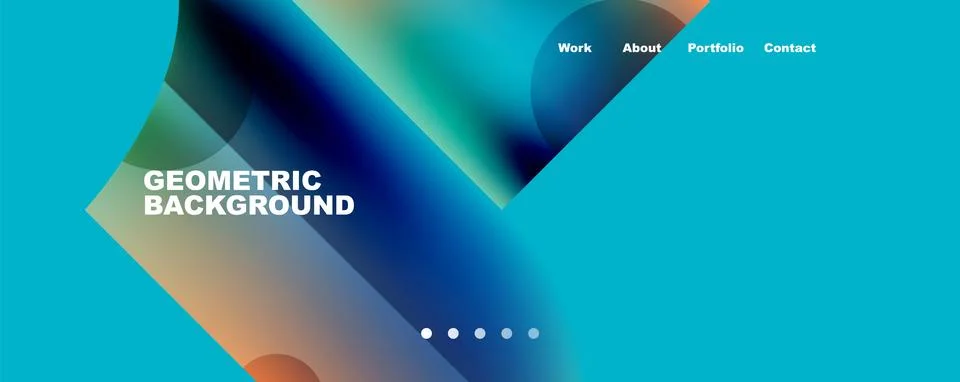 Circle, round elements and lines geometric abstract background. Vector Stock Illustration