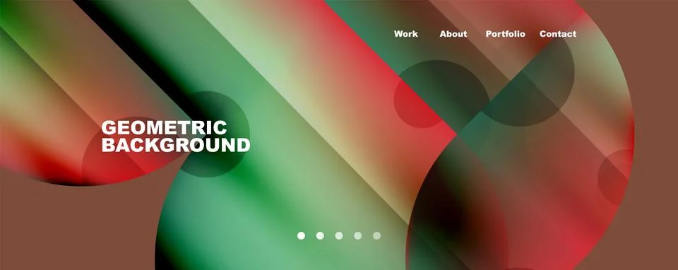 Circle, round elements and lines geometric abstract background. Vector Stock Illustration