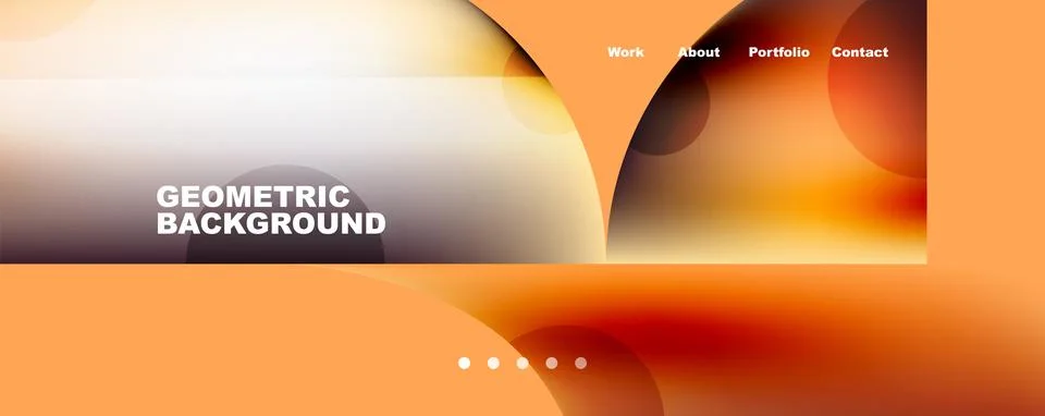 Circle, round elements and lines geometric abstract background. Vector イラスト素材