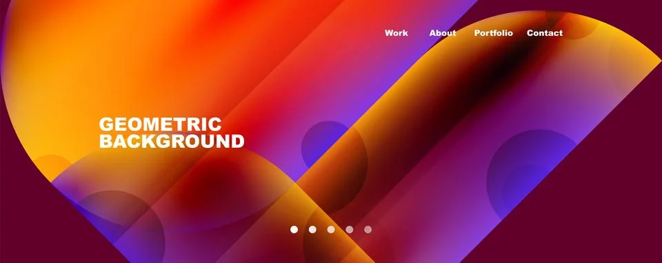 Circle, round elements and lines geometric abstract background. Vector Stock Illustration