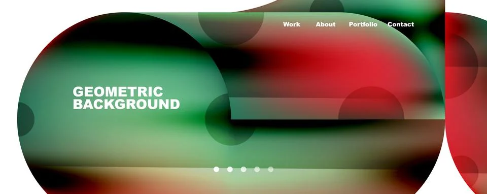 Circle, round elements and lines geometric abstract background. Vector Stock Illustration