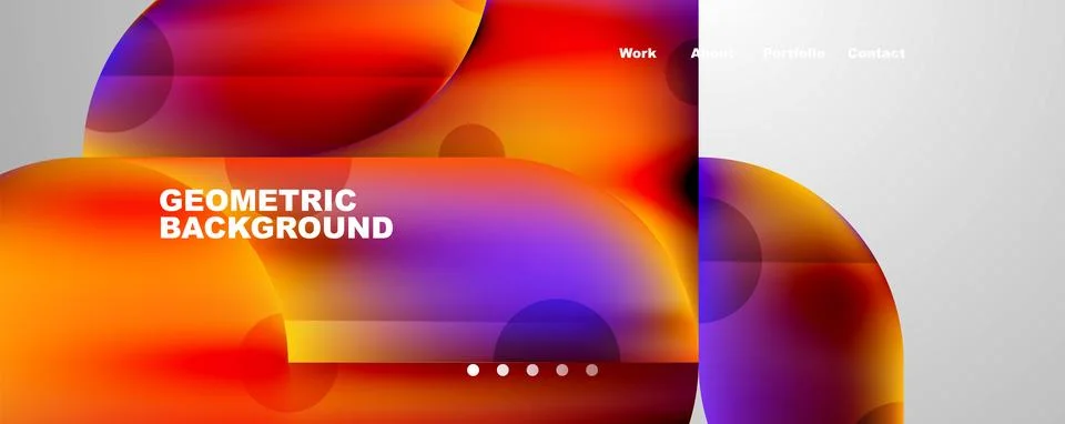 Circle, round elements and lines geometric abstract background. Vector 스톡 일러스트