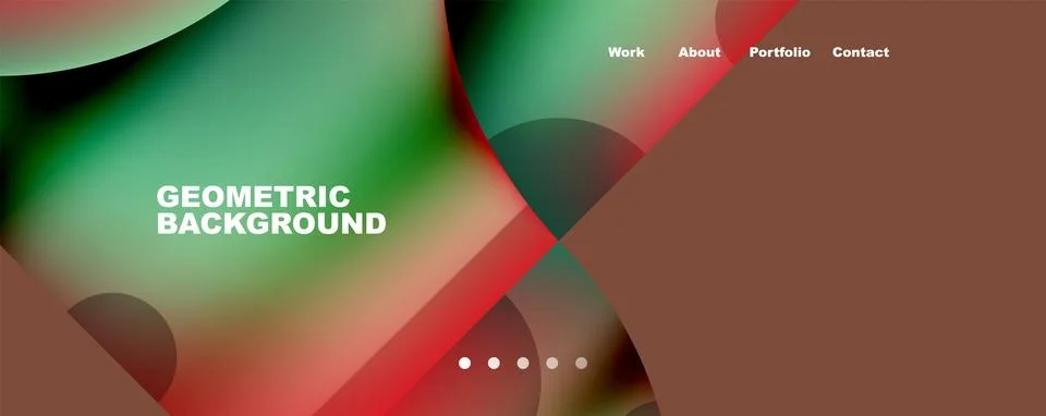 Circle, round elements and lines geometric abstract background. Vector Stock Illustration
