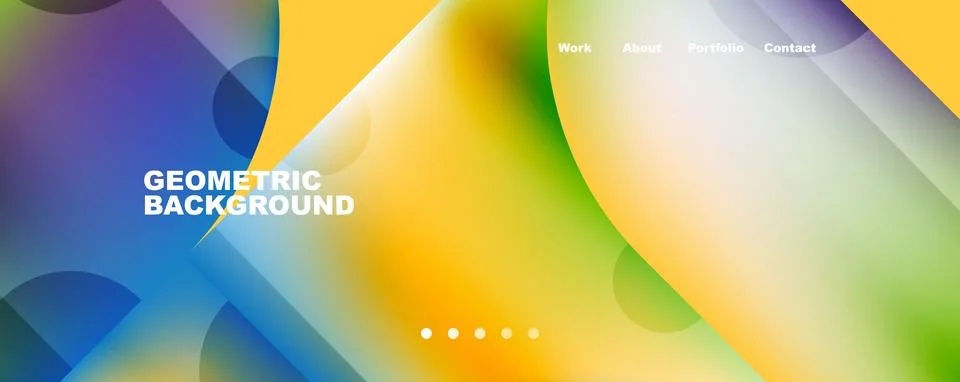 Circle, round elements and lines geometric abstract background. Vector Stock Illustration