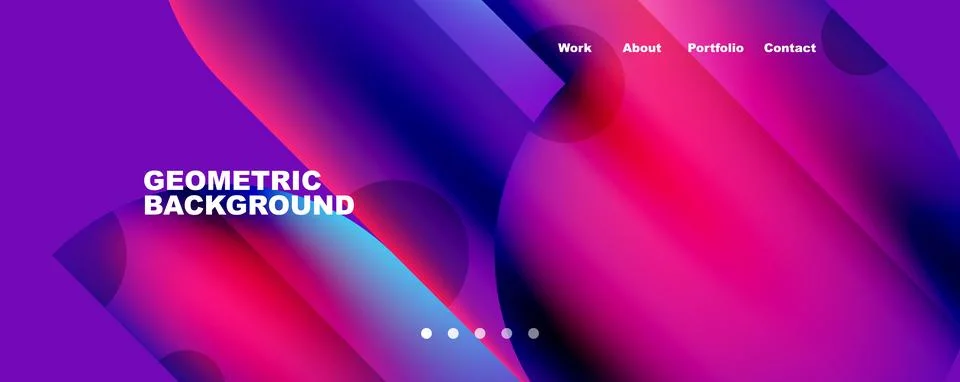 Circle, round elements and lines geometric abstract background. Vector Stock Illustration