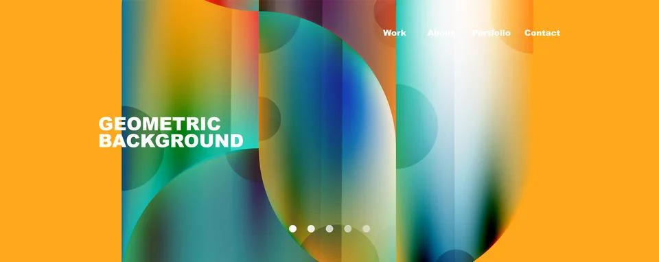 Circle, round elements and lines geometric abstract background. Vector 스톡 일러스트