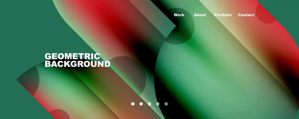 Circle, round elements and lines geometric abstract background. Vector 库存插图