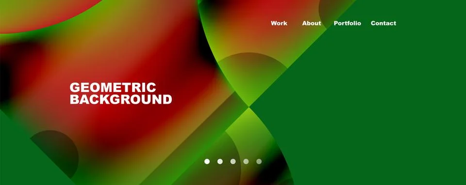 Circle, round elements and lines geometric abstract background. Vector Illustrazione stock