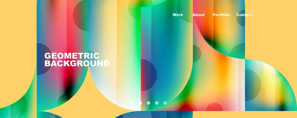 Circle, round elements and lines geometric abstract background. Vector イラスト素材