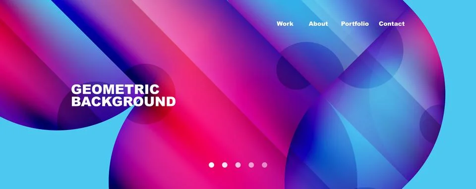 Circle, round elements and lines geometric abstract background. Vector イラスト素材