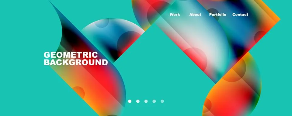 Circle, round elements and lines geometric abstract background. Vector 스톡 일러스트