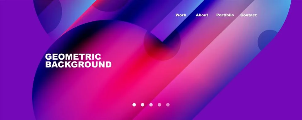 Circle, round elements and lines geometric abstract background. Vector Stock Illustration