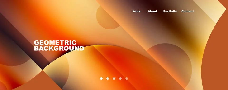 Circle, round elements and lines geometric abstract background. Vector Stock Illustration