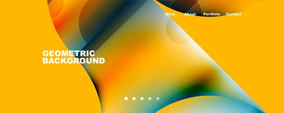 Circle, round elements and lines geometric abstract background. Vector Stockillustratie