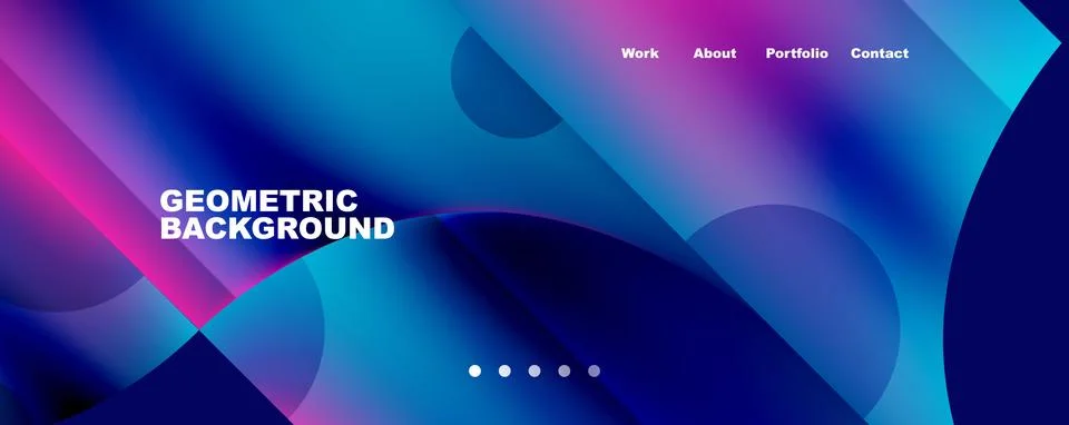 Circle, round elements and lines geometric abstract background. Vector 库存插图