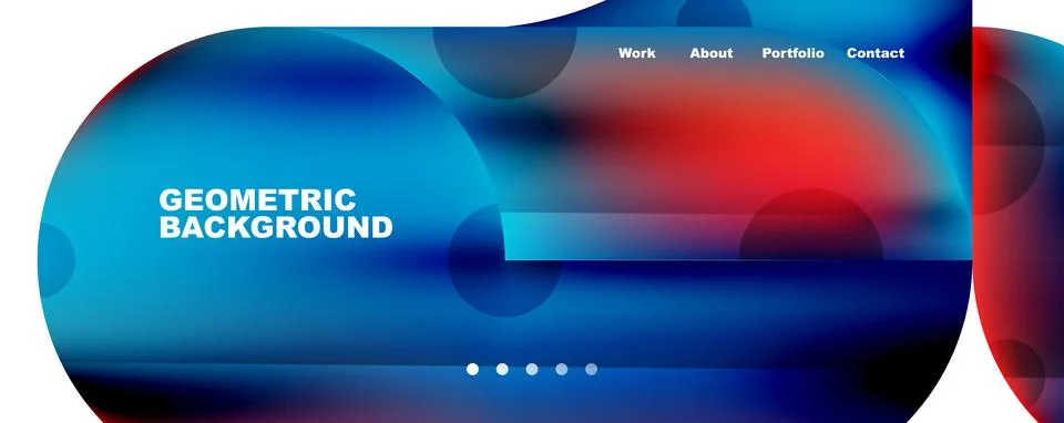 Circle, round elements and lines geometric abstract background. Vector 스톡 일러스트