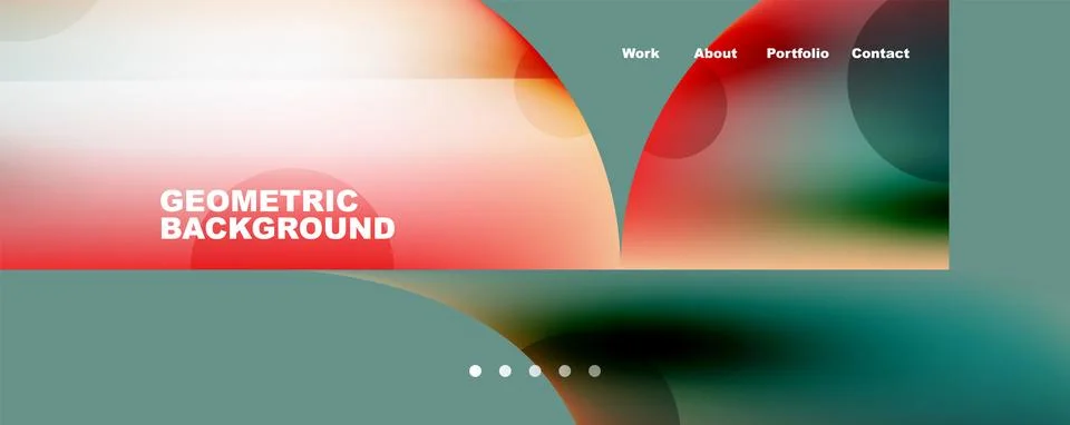 Circle, round elements and lines geometric abstract background. Vector 스톡 일러스트