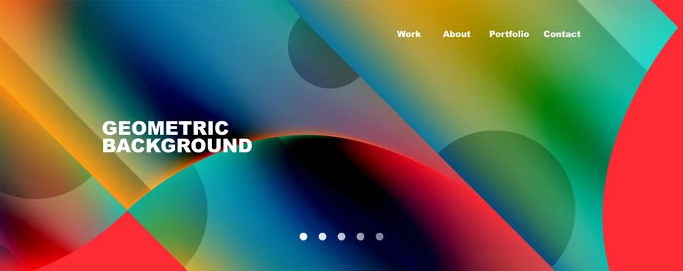 Circle, round elements and lines geometric abstract background. Vector イラスト素材