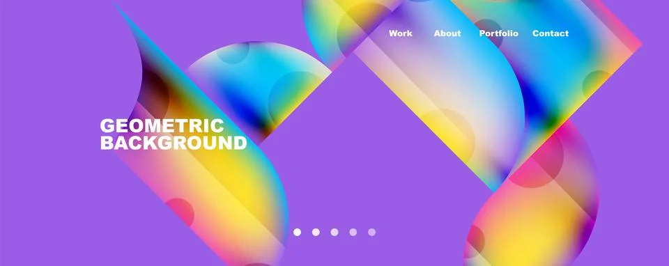 Circle, round elements and lines geometric abstract background. Vector 스톡 일러스트