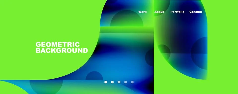 Circle, round elements and lines geometric abstract background. Vector Stock Illustration