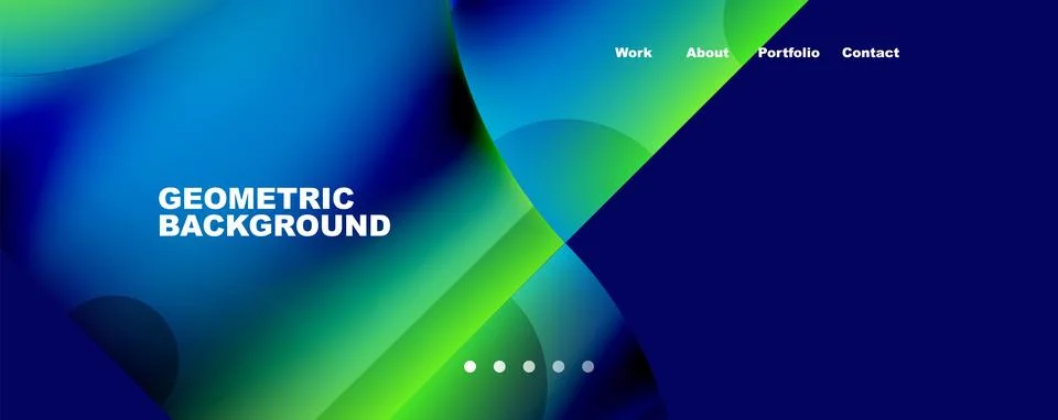 Circle, round elements and lines geometric abstract background. Vector Stock Illustration