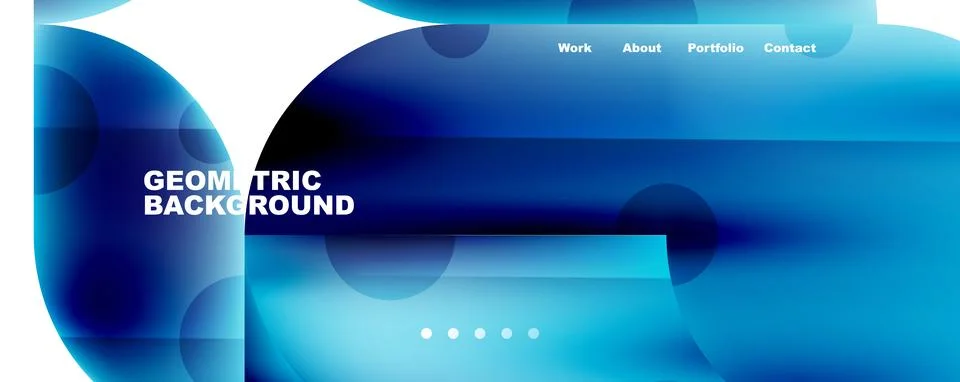 Circle, round elements and lines geometric abstract background. Vector Illustrazione stock