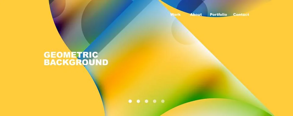 Circle, round elements and lines geometric abstract background. Vector Stockillustratie