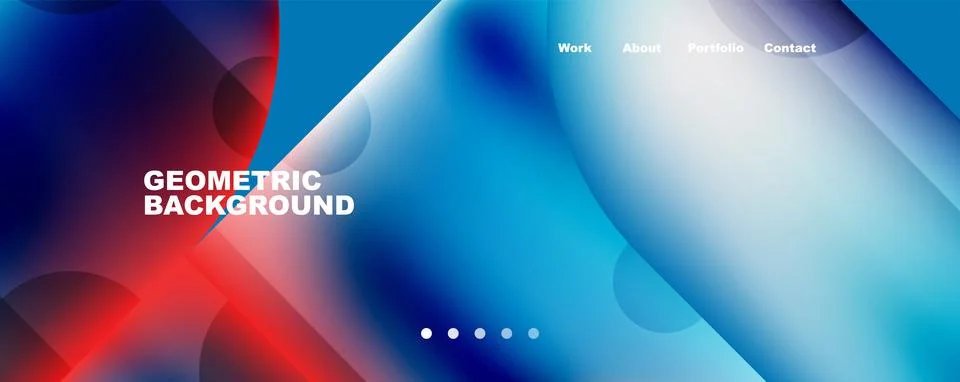 Circle, round elements and lines geometric abstract background. Vector Stock Illustration