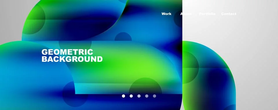 Circle, round elements and lines geometric abstract background. Vector イラスト素材