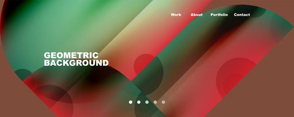 Circle, round elements and lines geometric abstract background. Vector Stock Illustration