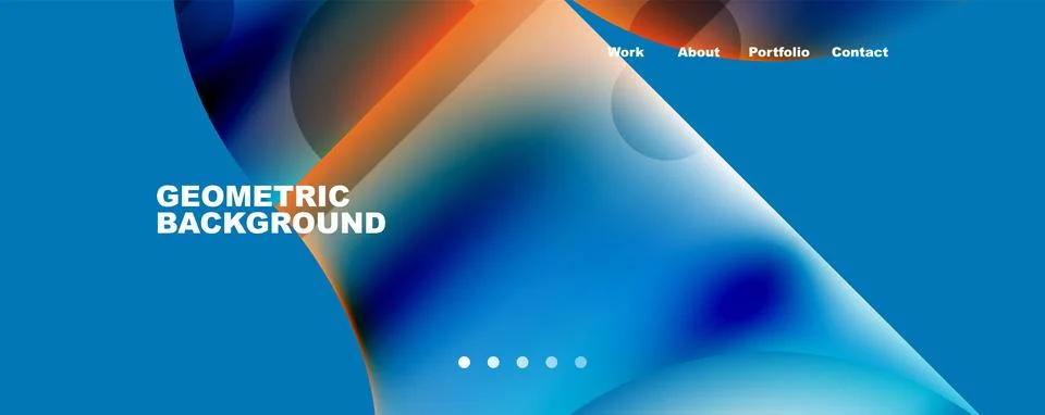 Circle, round elements and lines geometric abstract background. Vector Stockillustratie