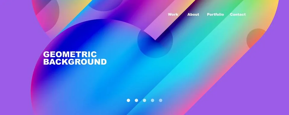 Circle, round elements and lines geometric abstract background. Vector Stock Illustration