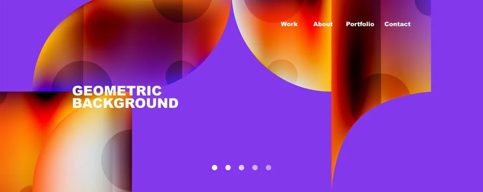 Circle, round elements and lines geometric abstract background. Vector Stockillustratie