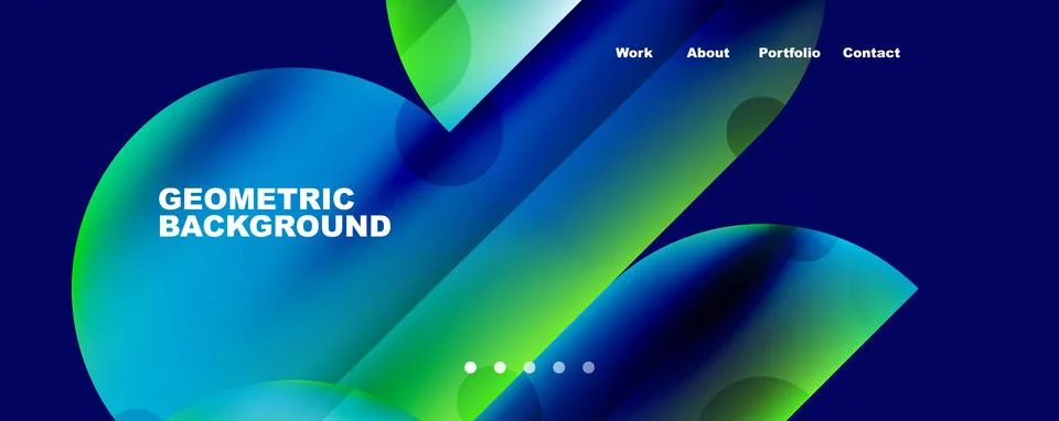 Circle, round elements and lines geometric abstract background. Vector Stock Illustration