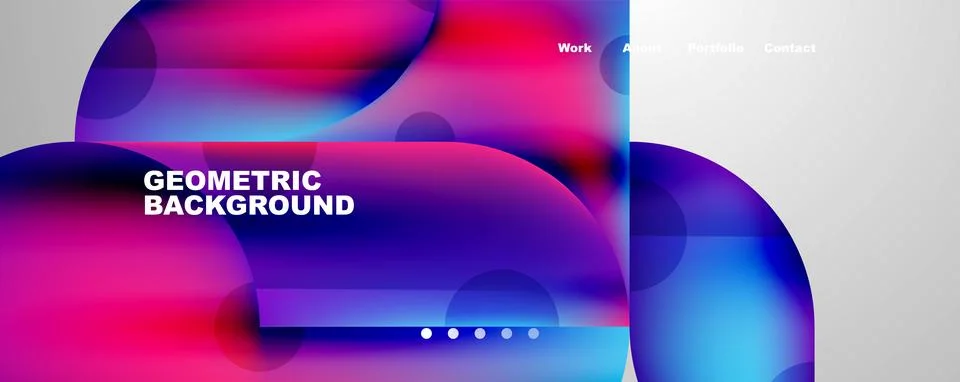 Circle, round elements and lines geometric abstract background. Vector 스톡 일러스트