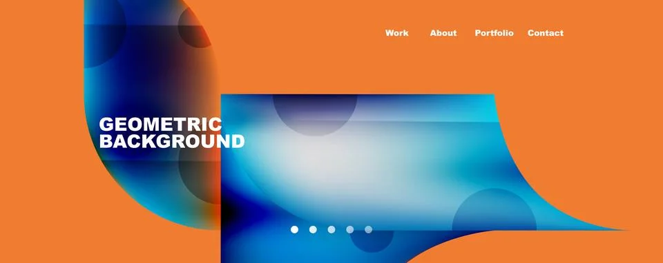 Circle, round elements and lines geometric abstract background. Vector イラスト素材