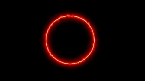 Circle round endless animation on red hot fire. Stock Footage 247397921