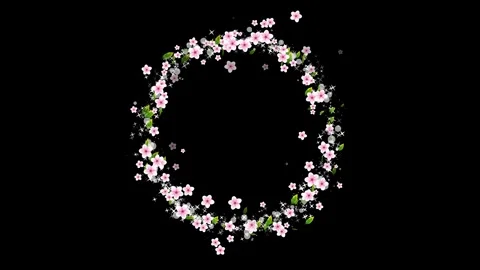 Circle Round Frame Animation with Ice Crystals. 库存影片 336036384