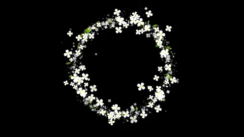 Circle Round Frame Animation with Ice Crystals. 스톡 동영상 336036391
