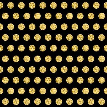Circle round geometric seamless pattern gold glitter glitter for scrapbook Stock Photos