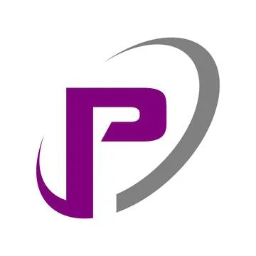 Circle round initial P Letter logo design vector graphic concept illustration Stock Illustration